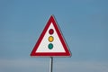 Traffic light sign in Altenrhein in Switzerland Royalty Free Stock Photo