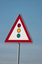 Traffic light sign in Altenrhein in Switzerland Royalty Free Stock Photo