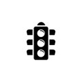 Traffic Light Signal Icon In Flat Style Vector For Apps, UI, Websites. Black Vector Icon Royalty Free Stock Photo