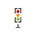 Traffic Light signal Icon Vector Design Template Royalty Free Stock Photo