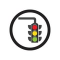 Traffic Light signal Icon Vector Design Template Royalty Free Stock Photo