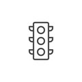 Traffic light signal line icon Royalty Free Stock Photo