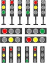 Traffic light & status bar semaphore Royalty Free Stock Photo