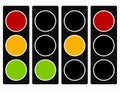 Traffic light, traffic lamp icon in set. Semaphore with green, y Royalty Free Stock Photo