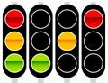 Traffic light, traffic lamp icon in set. Semaphore with green, y Royalty Free Stock Photo