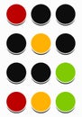 Traffic light, traffic lamp icon in set. Semaphore with green, y Royalty Free Stock Photo