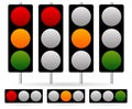 Traffic Light / Traffic Lamp set. Vector Illustration.