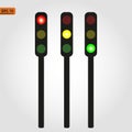 Traffic light, traffic light sequence vector. Red, yellow, green lights - Go, wait, stop.. eps 10 Royalty Free Stock Photo