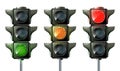 Traffic light, traffic light sequence vector. Royalty Free Stock Photo