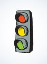 Traffic light. Vector drawing