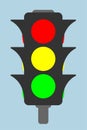 Traffic light - vector icon. Flat style. Vector