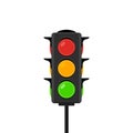 Traffic light vector icon signal. Stoplight isolated illustration sign red green and yellow Royalty Free Stock Photo