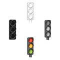 Traffic light for vehicles.Car single icon in cartoon style vector symbol stock illustration web. Royalty Free Stock Photo