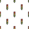 Traffic light for vehicles.Car single icon in cartoon style vector symbol stock illustration web. Royalty Free Stock Photo