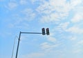 Traffic lights with blue sky