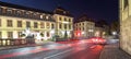 Traffic lights fulda germany in the evening Royalty Free Stock Photo