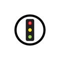 Traffic Lights Graphic Design Element Vector Illustration, Logo, Symbol. Royalty Free Stock Photo