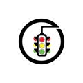 Traffic Lights Graphic Design Element Vector Illustration, Logo, Symbol. Royalty Free Stock Photo