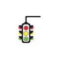 Traffic Lights Graphic Design Element Vector Illustration, Logo, Symbol. Royalty Free Stock Photo