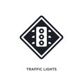 traffic lights isolated icon. simple element illustration from traffic signs concept icons. traffic lights editable logo sign Royalty Free Stock Photo