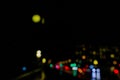 Traffic lights in London by night - abstract out of focus Royalty Free Stock Photo