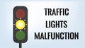 Traffic Lights Malfunction. Lights out of order concept Royalty Free Stock Photo