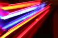 Traffic lights in motion blur. Royalty Free Stock Photo