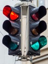 Traffic lights with red and green light Royalty Free Stock Photo