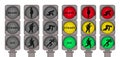 Traffic lights for running pedestrians