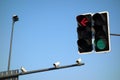 Traffic lights with Security camera Royalty Free Stock Photo