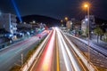 Traffic lights on the street of Kyoto Royalty Free Stock Photo