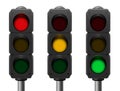 Traffic Lights Three Different Signals Royalty Free Stock Photo