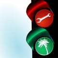 Traffic lights to holiday