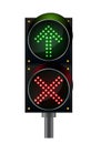 Traffic lights top arrow with crossword light