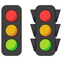 Traffic Lights Vector Royalty Free Stock Photo