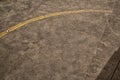 Traffic lines marked on the floor of a multi level car park