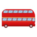 Traffic london bus icon cartoon vector. Tour front Royalty Free Stock Photo