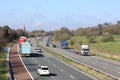 Traffic on M6 motorway passing Scorton Lancashire Royalty Free Stock Photo