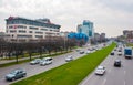 Traffic on the main avenue of the city