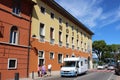 Traffic on main road through Cisano on Lake Garda