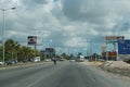 Traffic on the main street Carretera Tulum-Cancun, Mexico