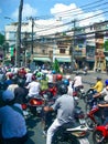 Traffic on a main street in Ho Chi Minh