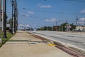 Traffic on Memorial drive hotels cars and restaurants ground view