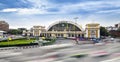 Traffic in modern city, Bangkok central train station (Hua Lamphong Railway Station) Thailand. Royalty Free Stock Photo