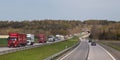 Traffic on motorway E6-E20 in Halland, Sweden Royalty Free Stock Photo