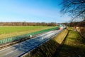 Traffic on motorway with motion blurred cars Royalty Free Stock Photo