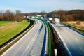 Traffic on motorway with motion blurred cars Royalty Free Stock Photo