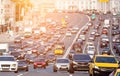 Traffic on the multilane street Royalty Free Stock Photo