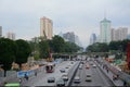 Traffic in Nanning city, China Royalty Free Stock Photo