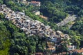 Traffic Next to Favela (Shanty Town) in Rio de Janeiro, Brazil